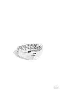 Paparazzi Monogram Memento - Silver - F