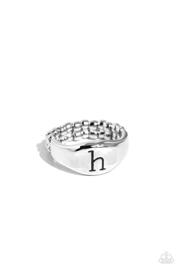 Paparazzi Monogram Memento - Silver - H