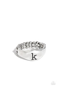 Paparazzi Monogram Memento - Silver - K