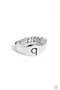 Paparazzi Monogram Memento - Silver - Q