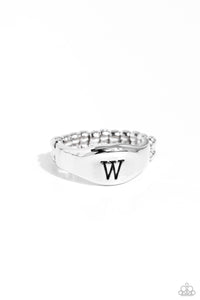 Paparazzi Monogram Memento - Silver - W