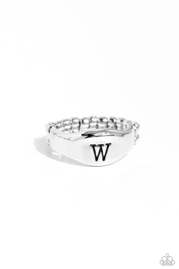 Paparazzi Monogram Memento - Silver - W