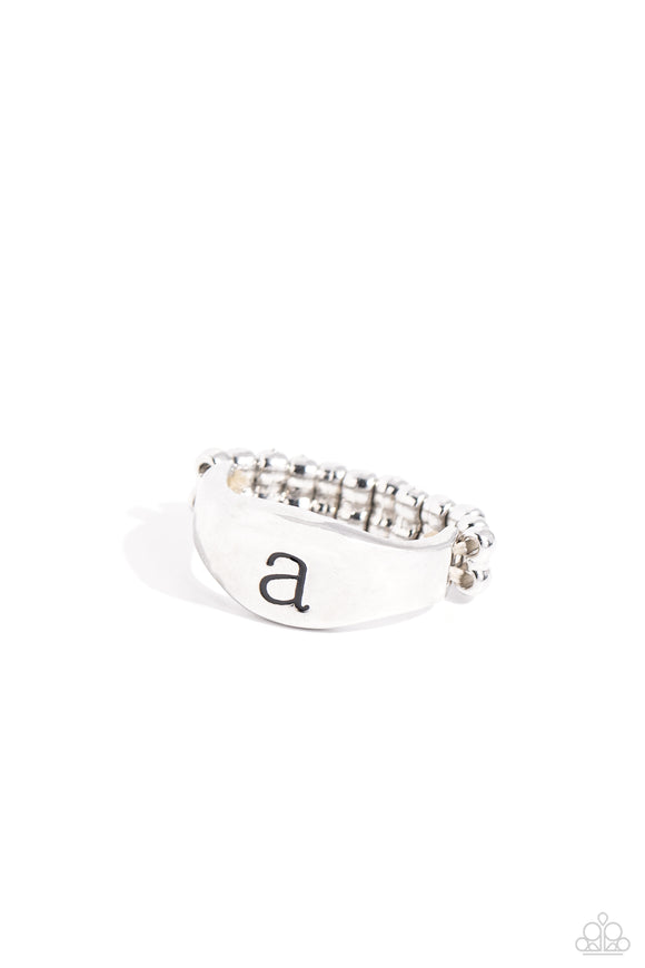 Paparazzi Monogram Memento - A - Silver