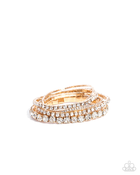 Paparazzi Persistent Pizzazz - Gold