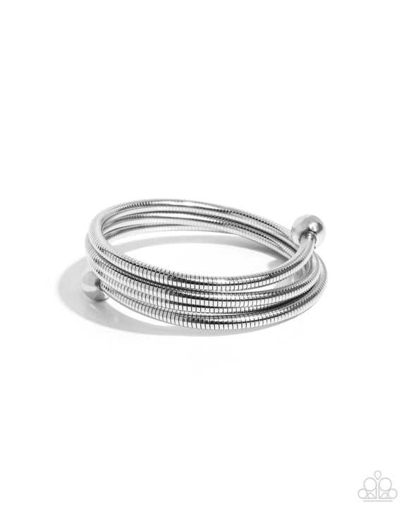 Paparazzi Calmly Coiled - Silver