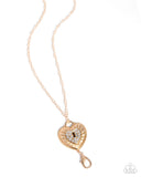 Paparazzi Panoramic Padlock - Gold