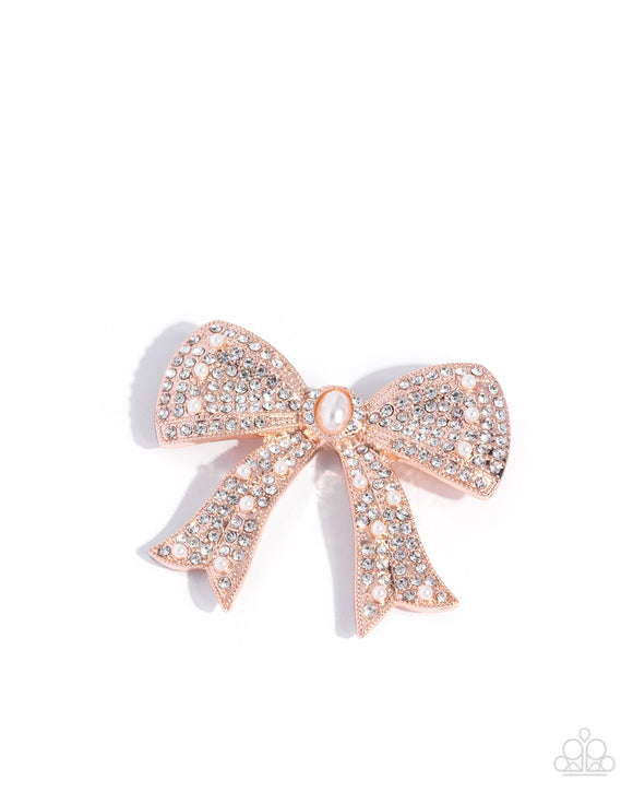Paparazzi Bow Bravado - Rose Gold