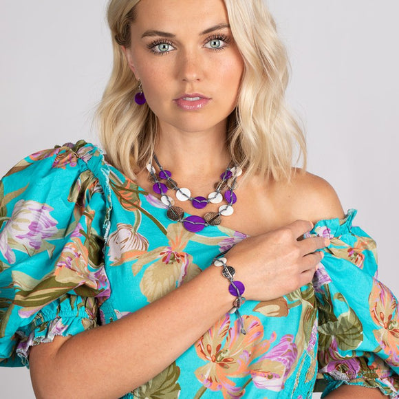 Paparazzi Barefoot Beaches & Shore Up - Purple
