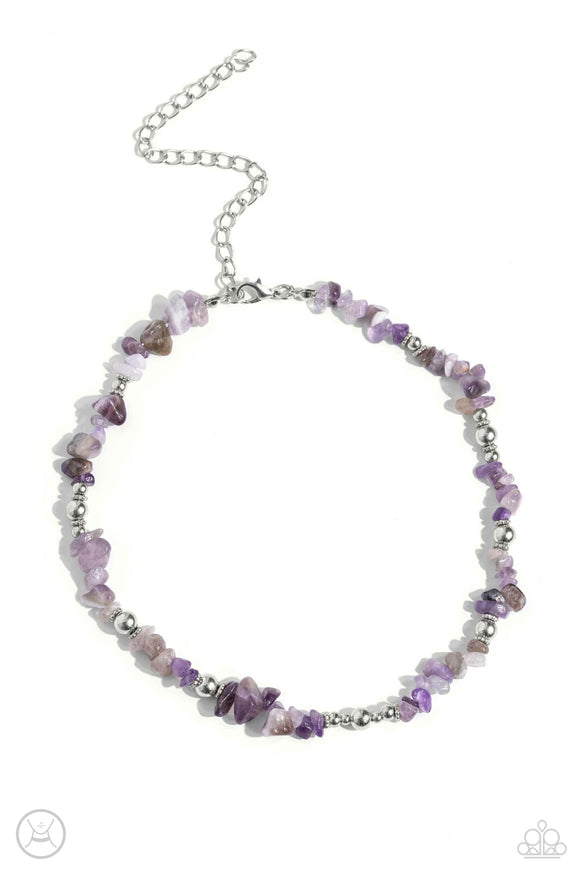 Paparazzi Carved Confidence - Purple choker